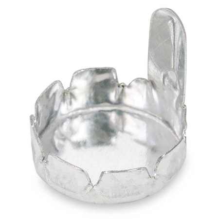 Globe Scientific Aluminum Micro Weighing Dish, .35ml, 13mm Dia x 3.5H mm, Round, Crimped Walls, 100PK 8328